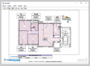 Thermacome, 1er système de planchers chauffants-rafraîchissants hydrauliques basse température – Plan Acosoft
