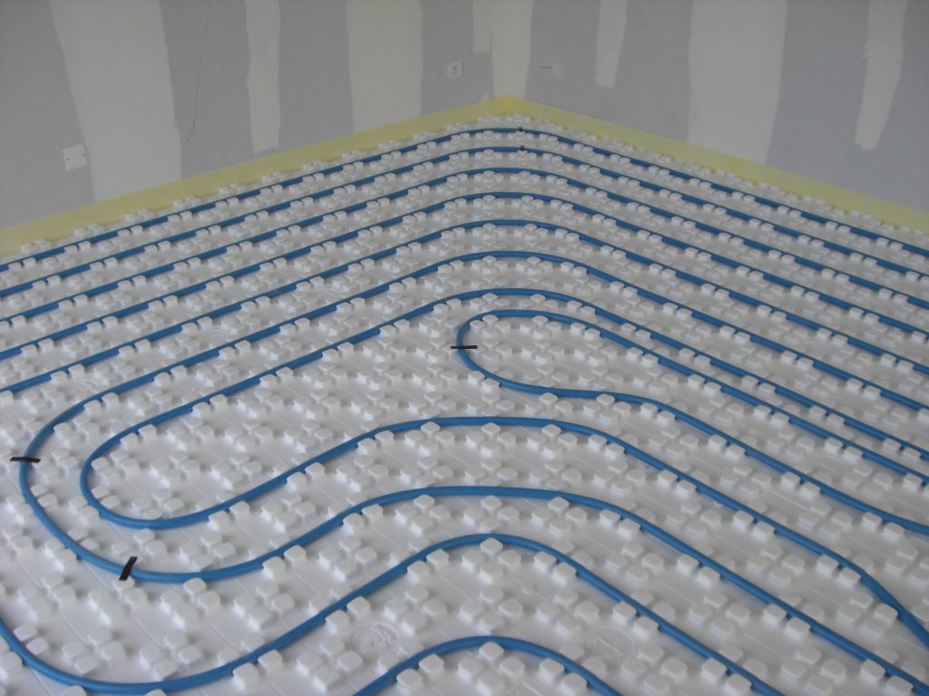 Thermacome, 1er système de planchers chauffants-rafraîchissants hydrauliques basse température – Zone salon