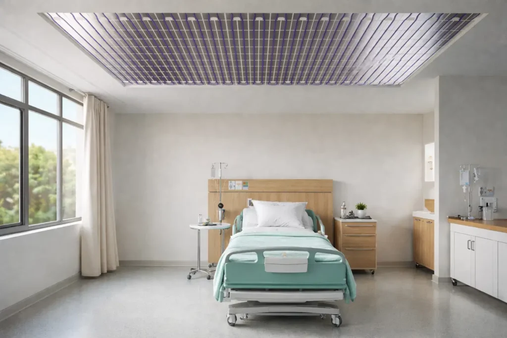 plafond chauffant rafraichissant Acosi+ en hopital